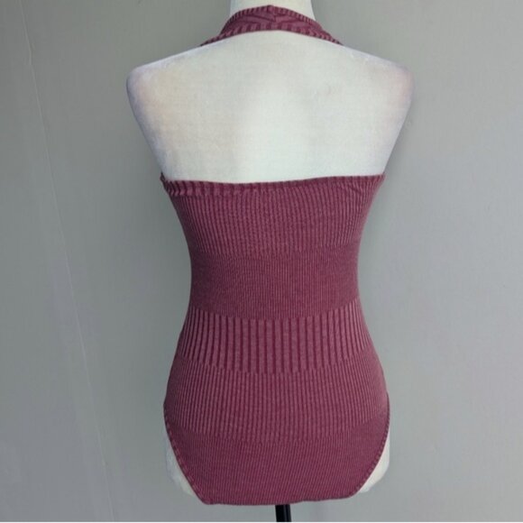 Acemi Mauve Ribbed Bodysuit - Picture 4 of 10
